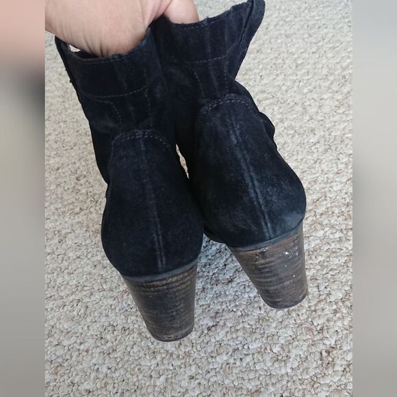 Paul Green Jax Black Suede Ankle Boots size 8.5 - Picture 8 of 12